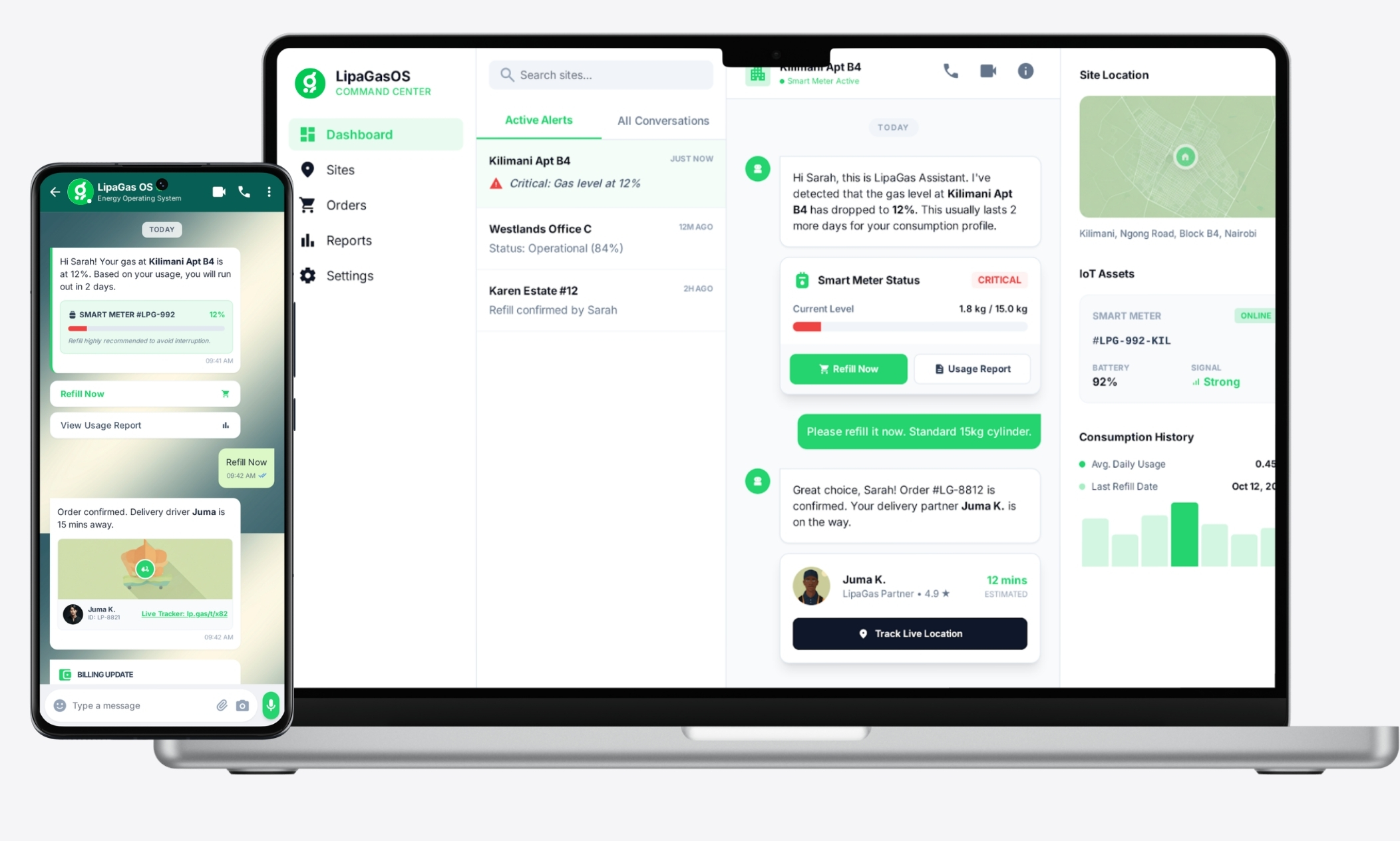LipaGas Energy and BulkBook side by side showcasing mirror effect.